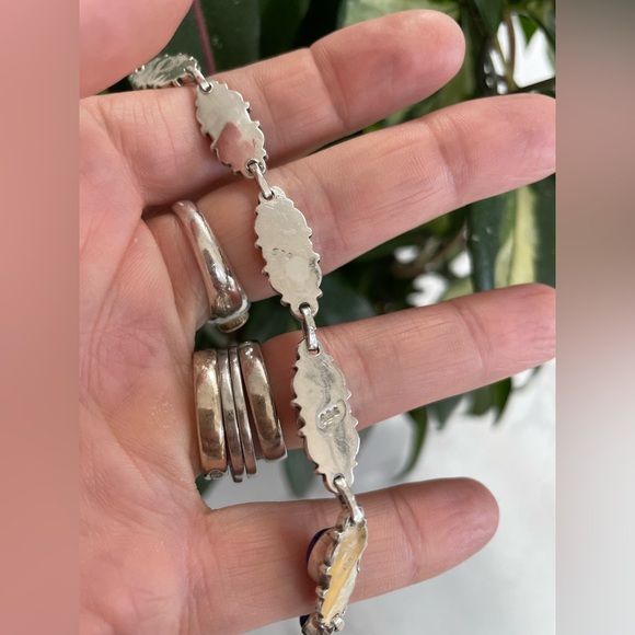 Sterling Bracelet with Blue Stones - Picture 3 of 5